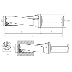 Wiertło składane fi 25 SDUM 25xD4 WCM.050308 SMOXH SM16798