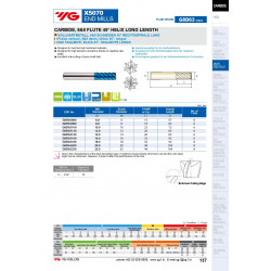 Frez węglikowy Ø20 8-PIÓR długi 65HRC G8D63200 YG-1 - YG-1