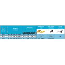 Frez teowy D75 d25 Z03 L130 DCMT 11T3 TEKNIK S073