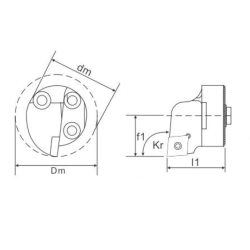 Głowica Ø32 SCLCR 09 końcówka wytaczaka Z TŁUMIKIEM DRGAŃ PRAWA - Andrex