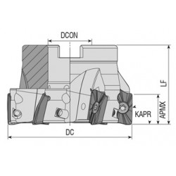 Głowica frezarska fi 50 AOMT 1236 AFM90-A01236 D050 | AKKO | Andrex
