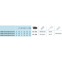 Głowica frezarska fi 50 AOMT 1236 AFM90-A01236 D050 | AKKO | Andrex