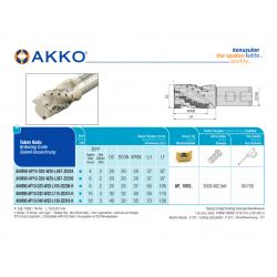 Frez składany jeżowy AKKO AHM90 AP10 D40 W32 L30 Z0318-H - AKKO