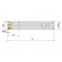 Frez składany Ø22 AHFM BL0603 D22 L150 BLMP AKKO - AKKO