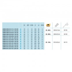 Frez składany Ø22 AEM90 XO09 D22 L150 AKKO - AKKO