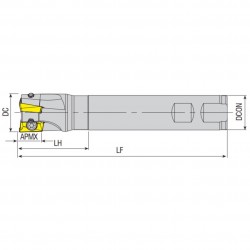 Frez składany Ø25 AEM90 R390.11 D25 W25 L150 AKKO - AKKO